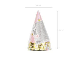 Assorted Pastel Star Party Hats 6ct Packaged