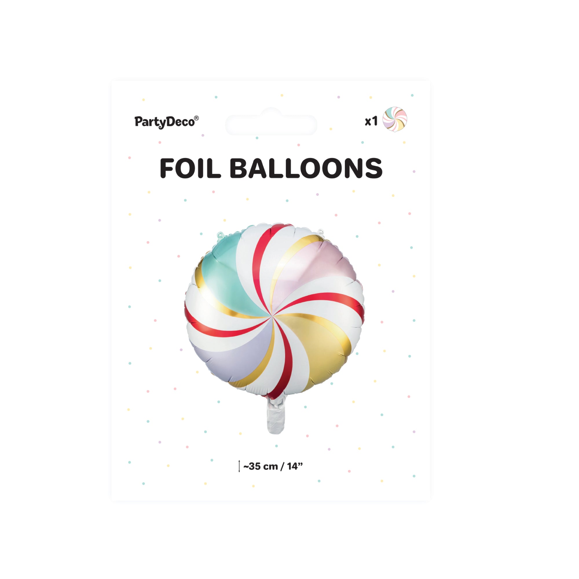 Multicolor Swirly Lollipop Foil Balloon 14in | The Party Darling