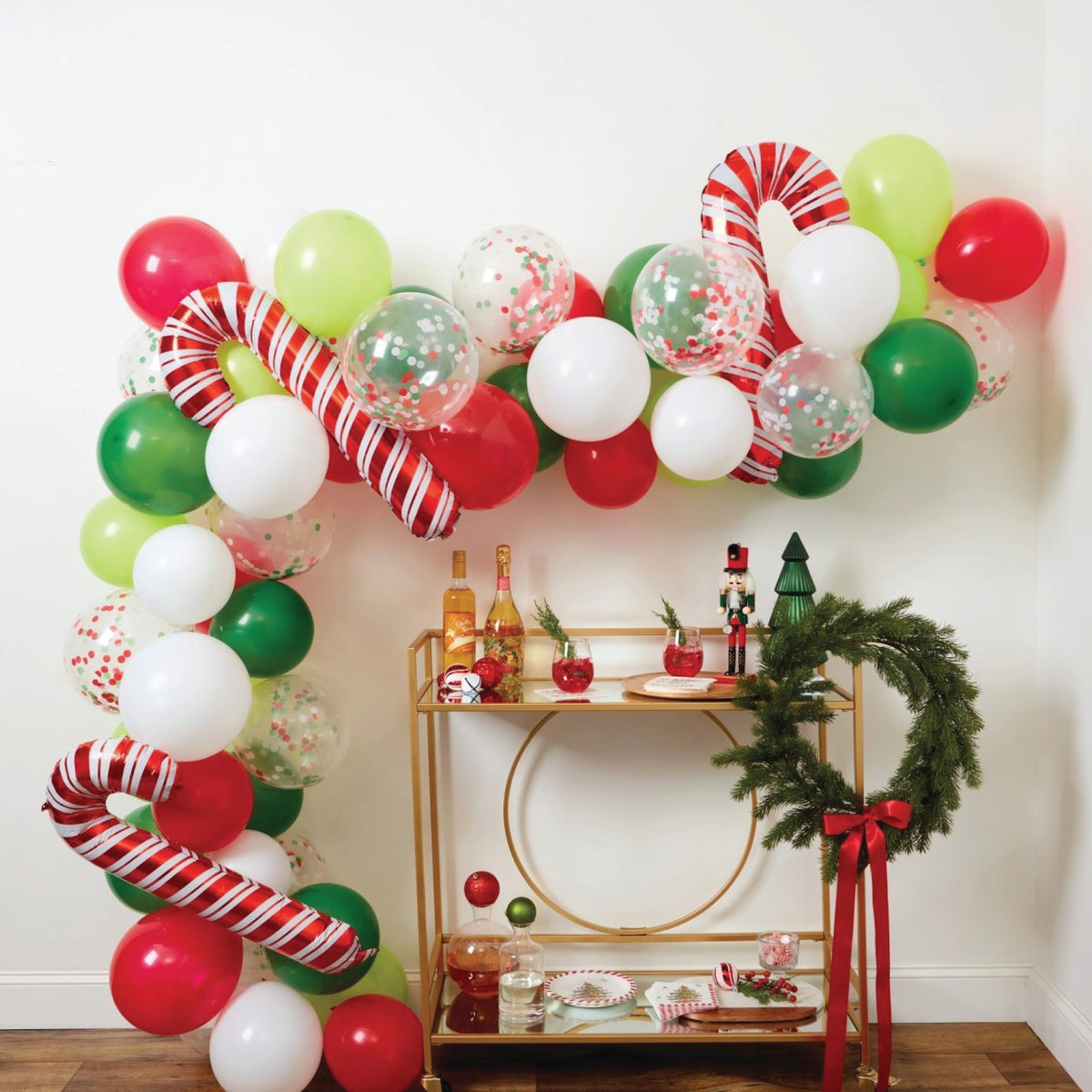 Candy Cane Christmas Balloon Garland Kit | The Party Darling
