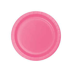 Candy Pink Paper Dessert Plates 24ct | The Party Darling