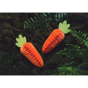 Carrot Honeycomb Decoration 7in Decor