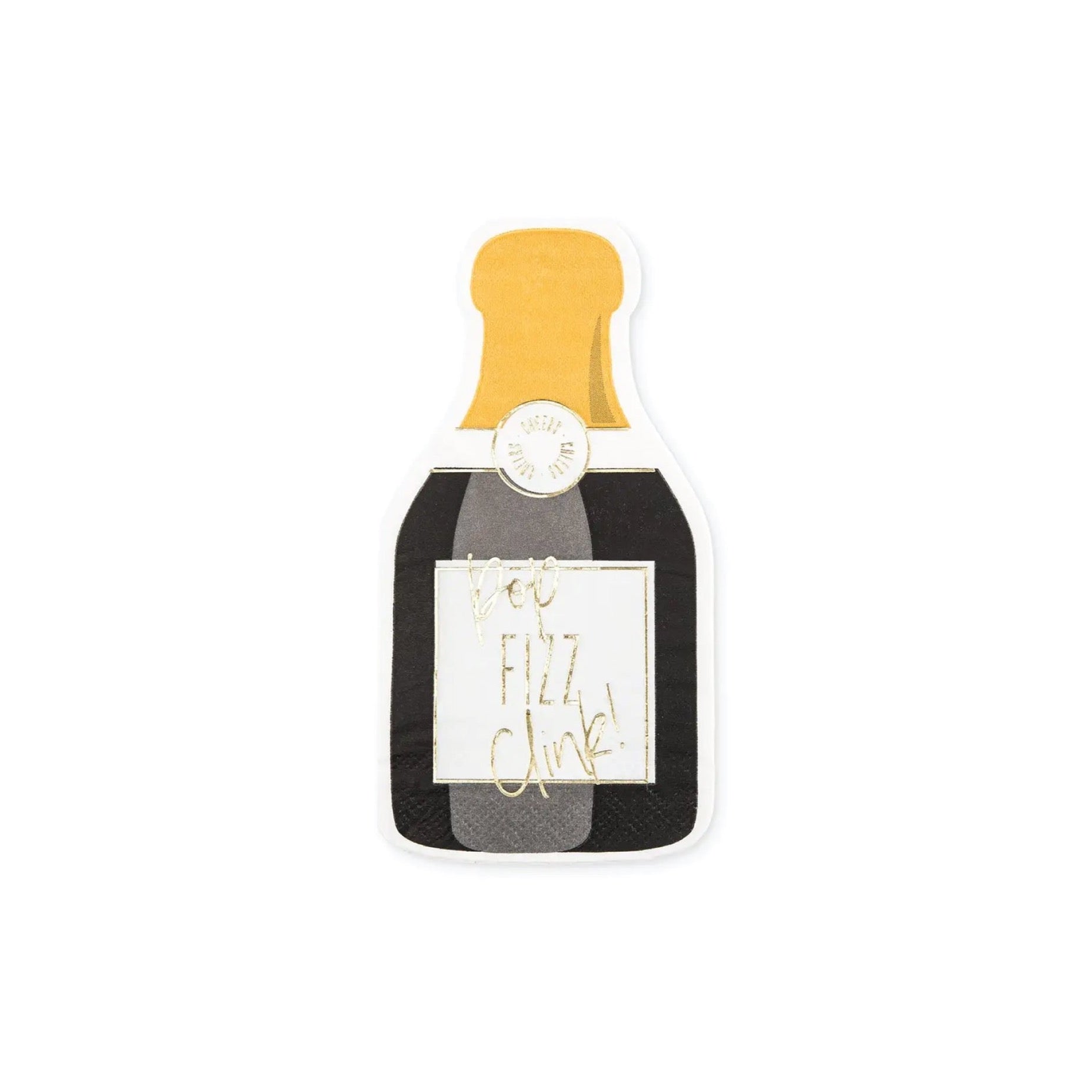 Champagne Bottle Dessert Napkins 20ct | The Party Darling