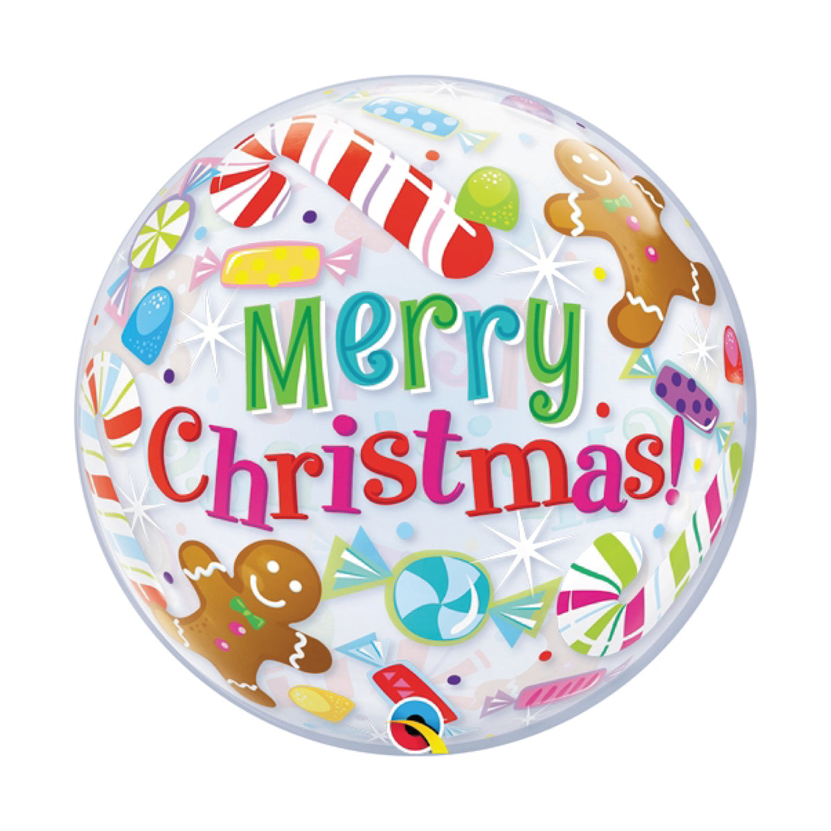 Christmas Candies &amp; Treats Bubble Balloon 22in | The Party Darling