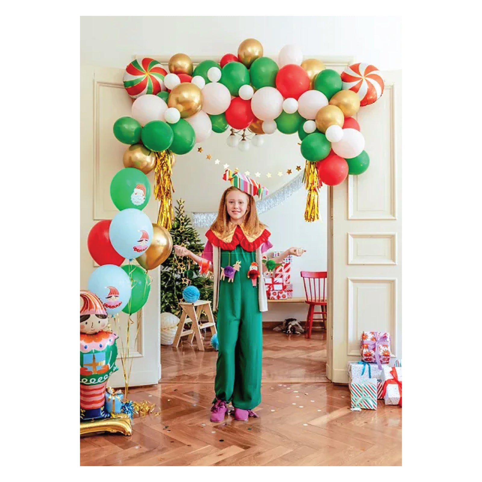 Santa & Elf Christmas Balloon Bouquet 6ct | The Party Darling
