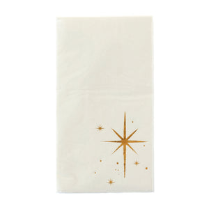 Gold Christmas Star Guest Towels 18ct | The Party Darling
