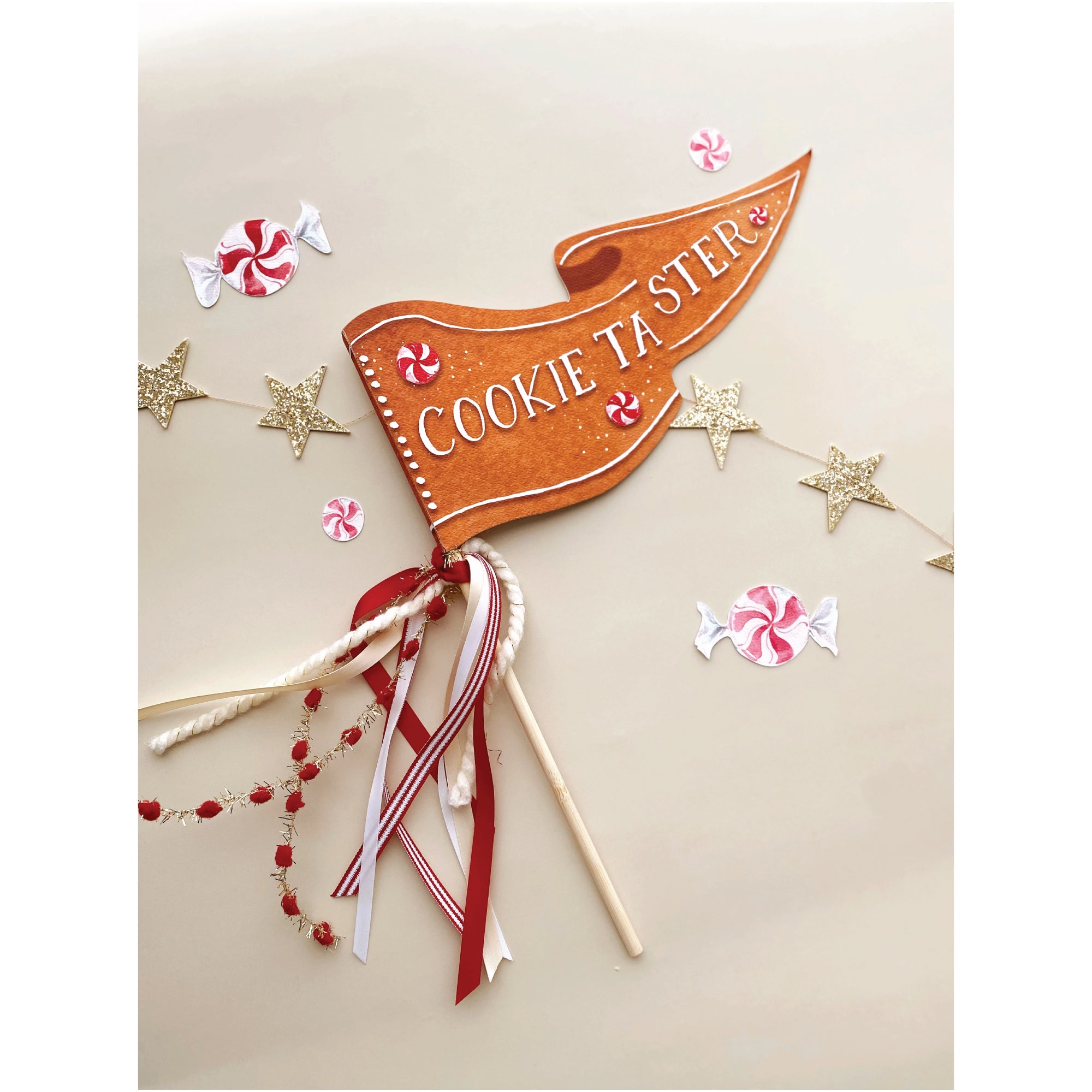 Cookies Taster Christmas Pennant Flag | The Party Darling