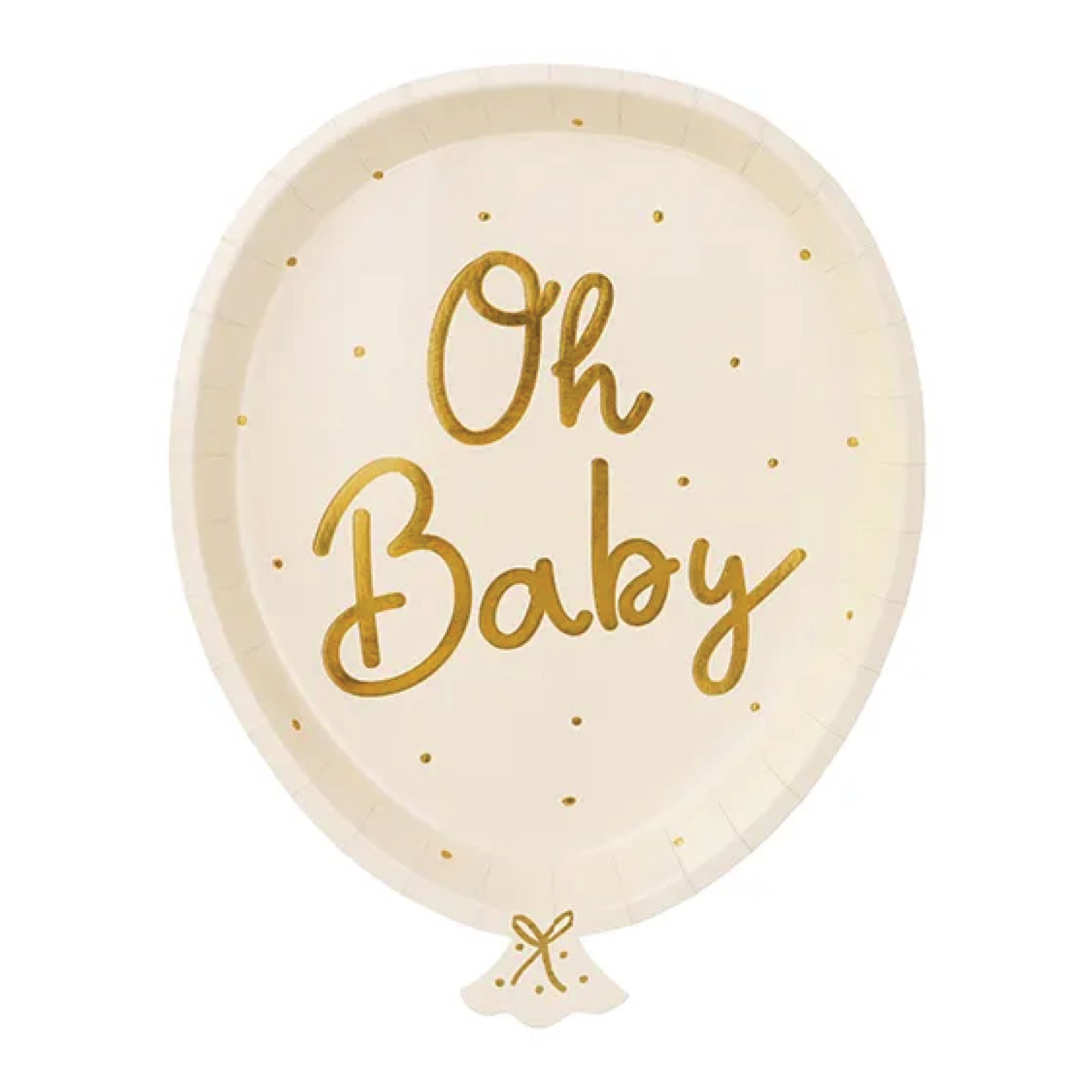 Oh Baby Shower Balloon Lunch Plates 6ct