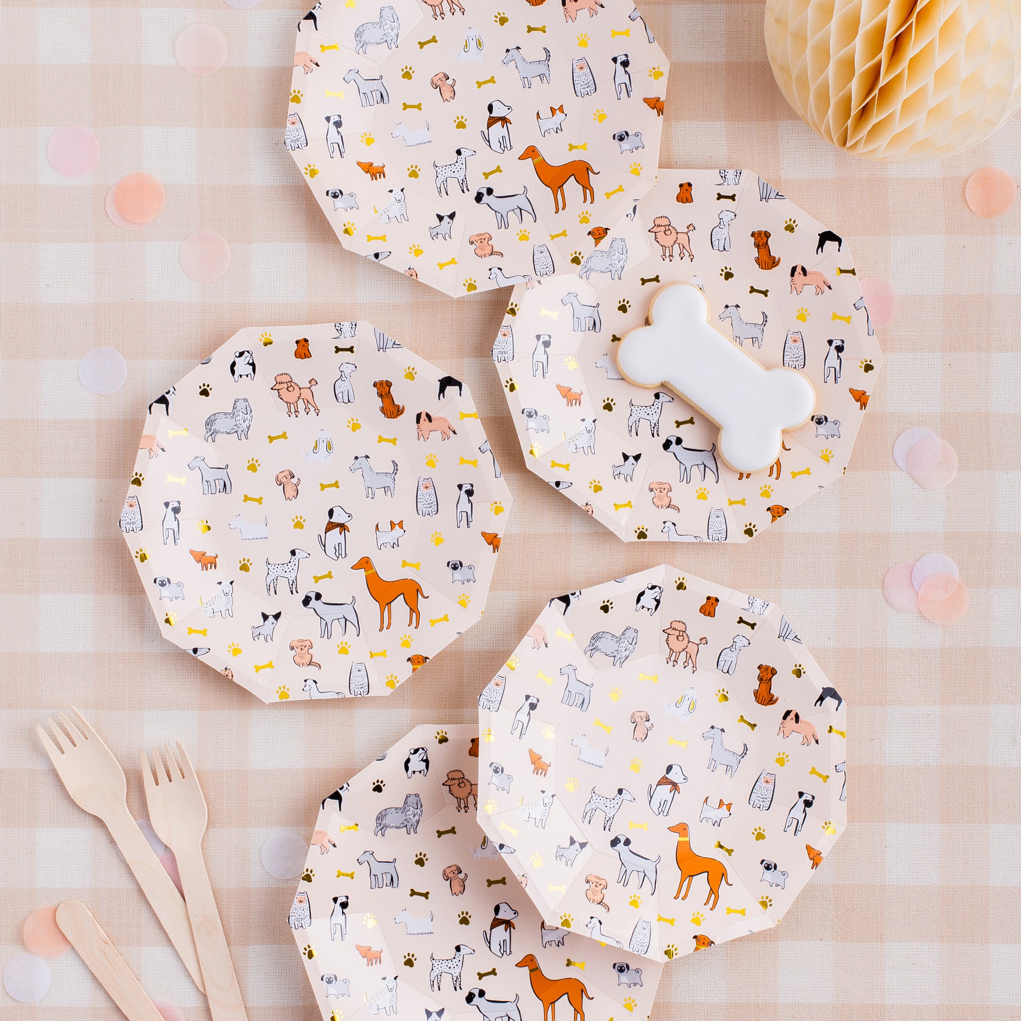 Bow Wow Dog Dessert Plates 8ct | The Party Darling
