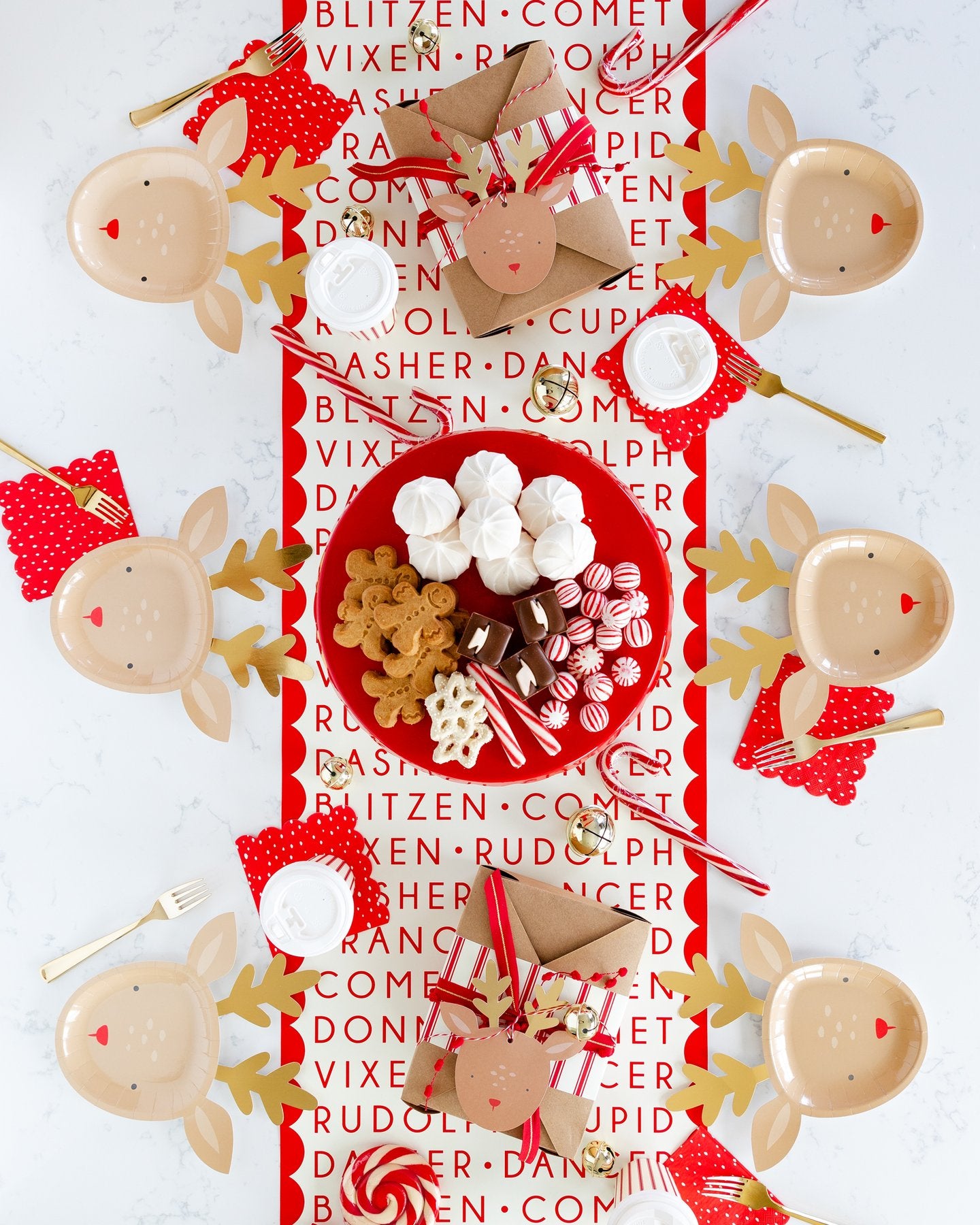 Rudolph Reindeer Names Table Runner | The Party Darling