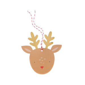 Rudolph Reindeer Oversized Tags 12ct | The Party Darling