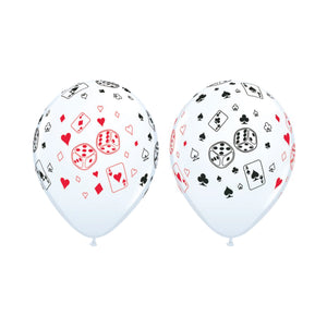 Cards & Dice Latex Balloons 11" | The Party Darling