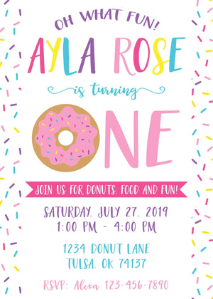 Donut Birthday Party Invitation | The Party Darling