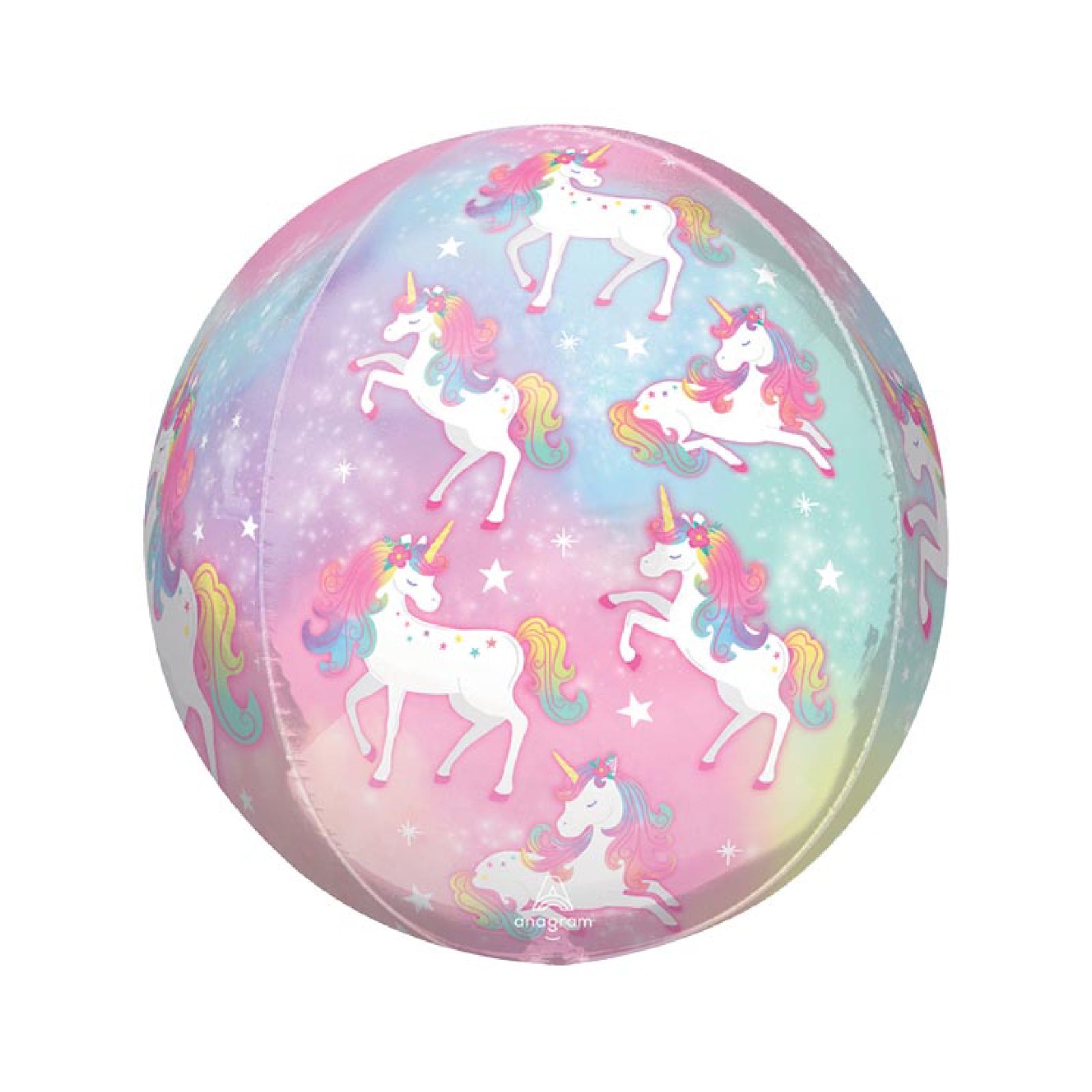 Enchanted Unicorn Plastic Orbz Balloon 16" | The Party Darling