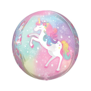 Enchanted Unicorn Plastic Orbz Balloon 16" | The Party Darling
