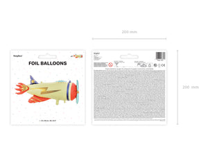 Vintage Plane Foil Balloon 36" Packaged