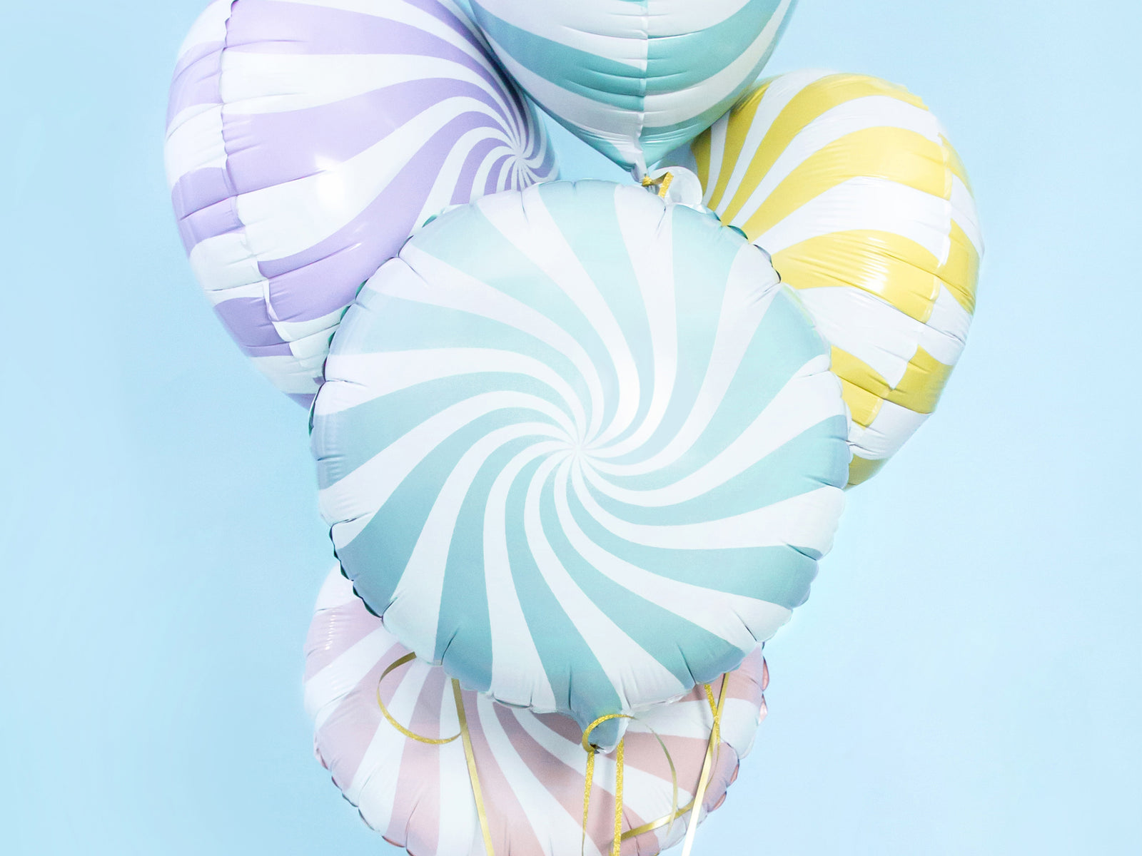 Light Blue Swirly Lollipop Foil Balloon 14in | The Party Darling
