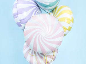 Light Pink Swirly Lollipop Foil Balloon 14in - The Party Darling