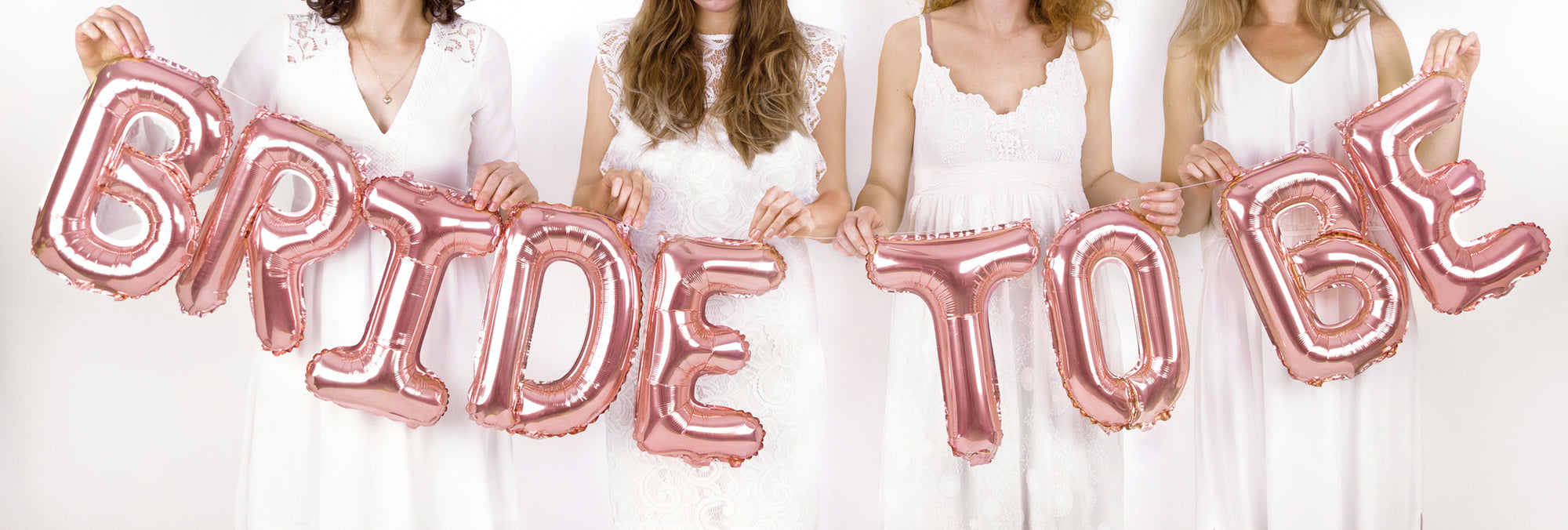 Air-Filled Rose Gold Bride to Be Balloon Banner | The Party Darling