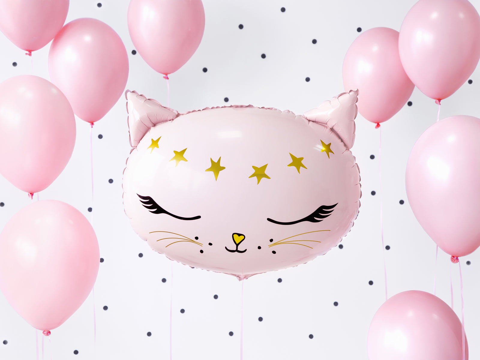 White Cute Kitten Face Balloon 18in | The Party Darling