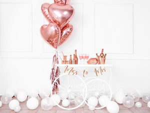 bridal shower Rose Gold Heart Foil Balloon 18"