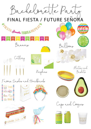 Final Fiesta Bachelorette Temporary Tattoos 10ct | The Party Darling