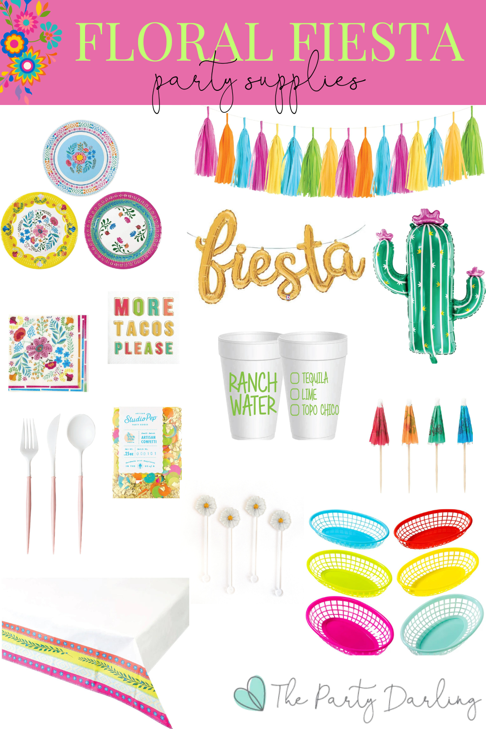 Fiesta Party Supplies in Wave Line Pattern, 82 Pieces  Fiesta party  supplies, Fiesta party, Fiesta theme party