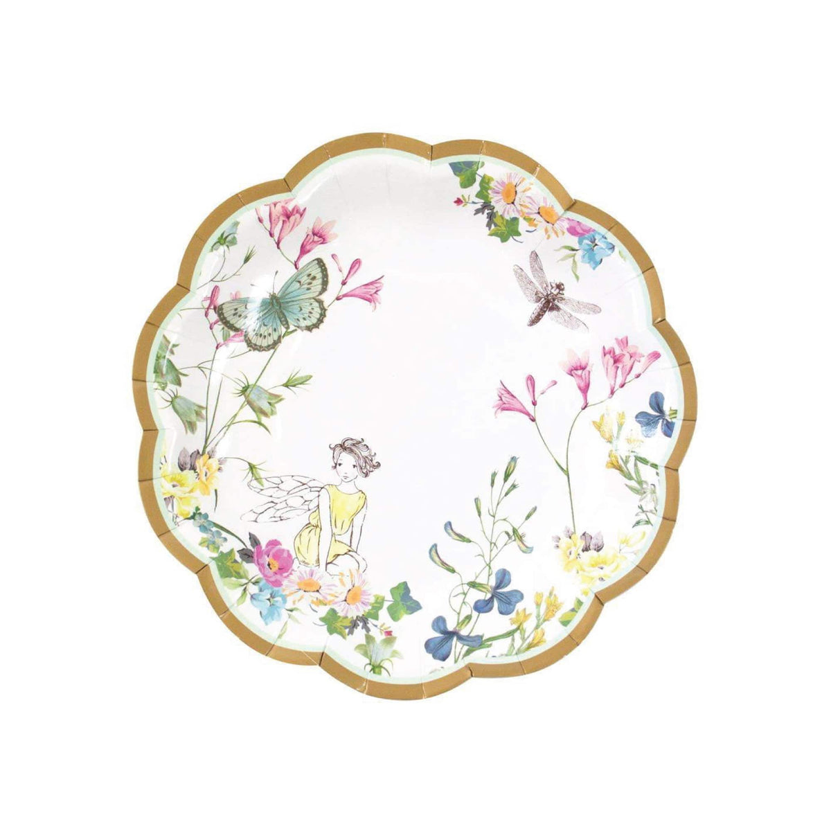 Floral Fairy Butterfly Dessert Plates 12ct | The Party Darling