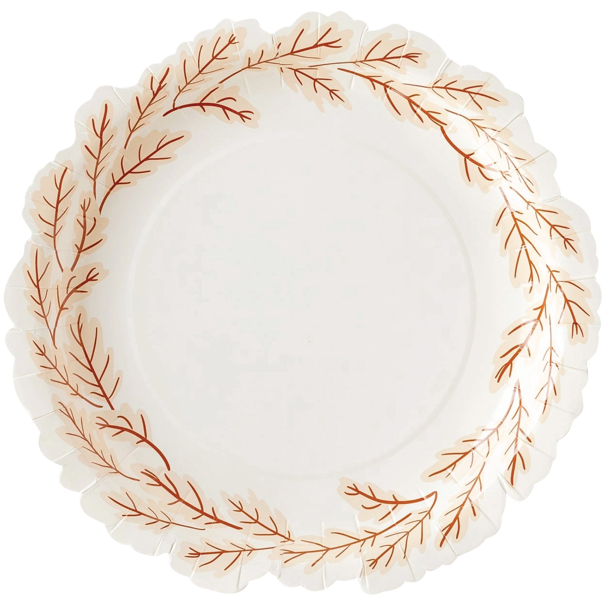 Fall Leaf Wreath Lunch Plates 8ct | The Party Darling