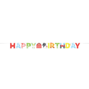 Farm Animals Happy Birthday Banner 8ft | The Party Darling