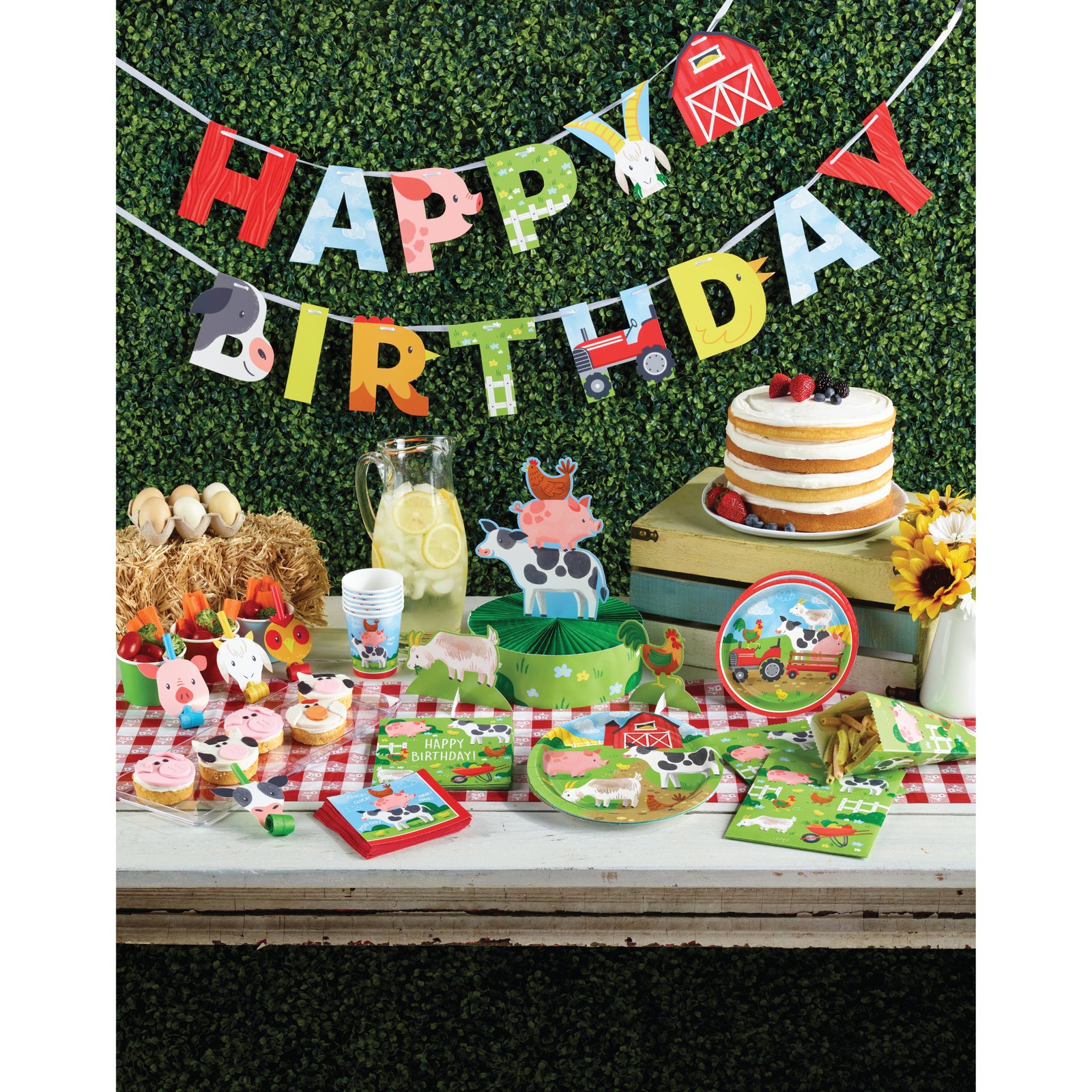 Farm Animals Happy Birthday Banner 8ft | The Party Darling