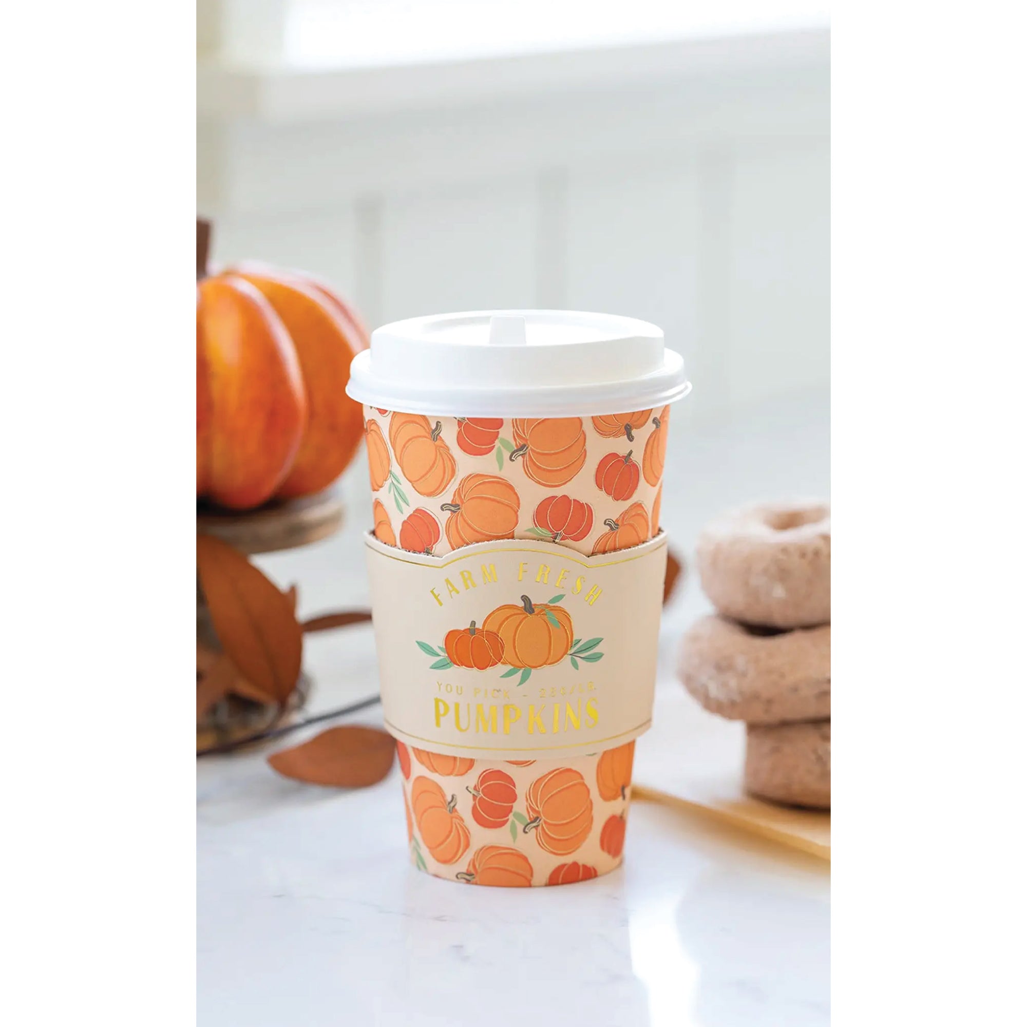 Farm Fresh Pumpkins Coffee Cups 8ct | The Party Darling