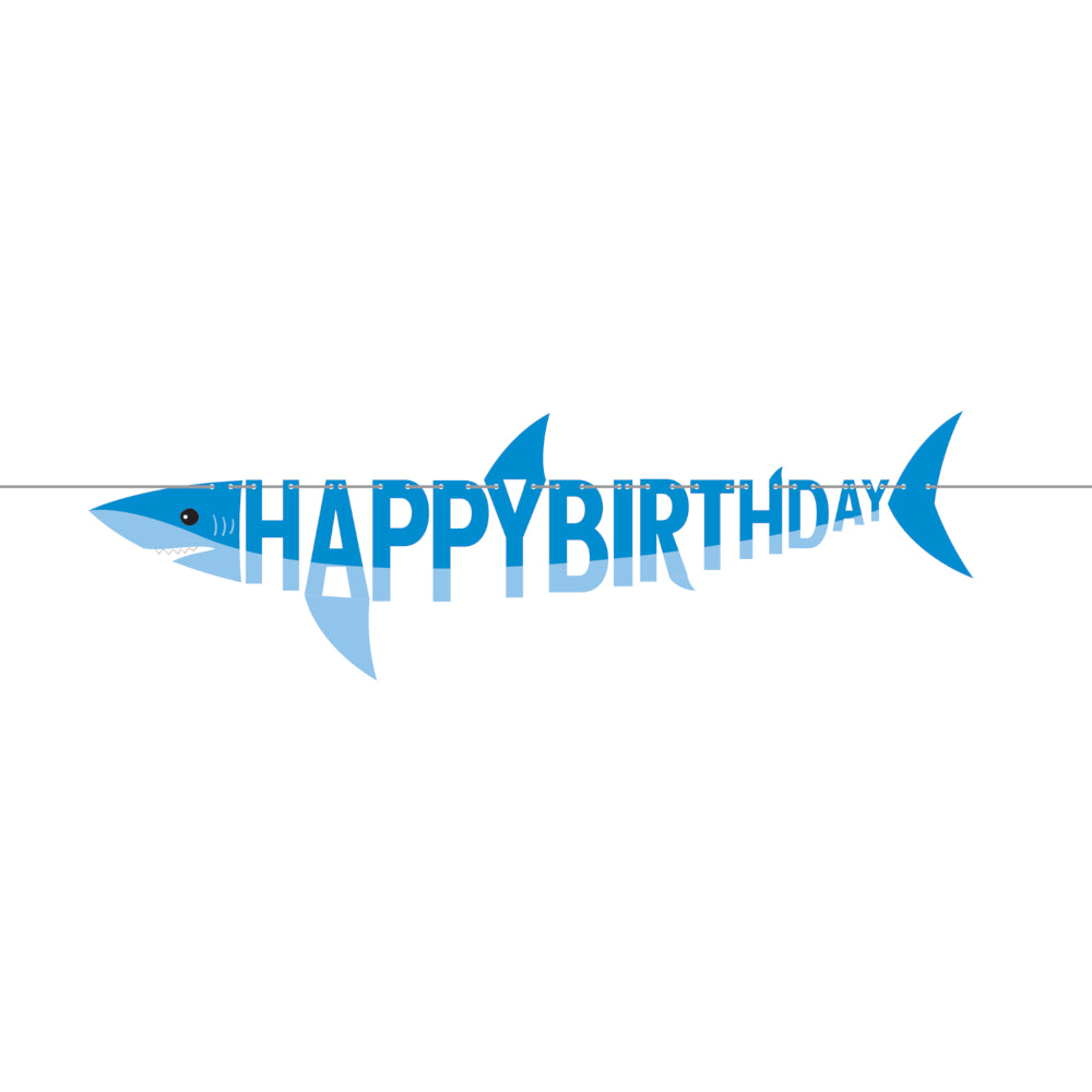 Fierce Happy Birthday Shark Banner 5.6ft | The Party Darling