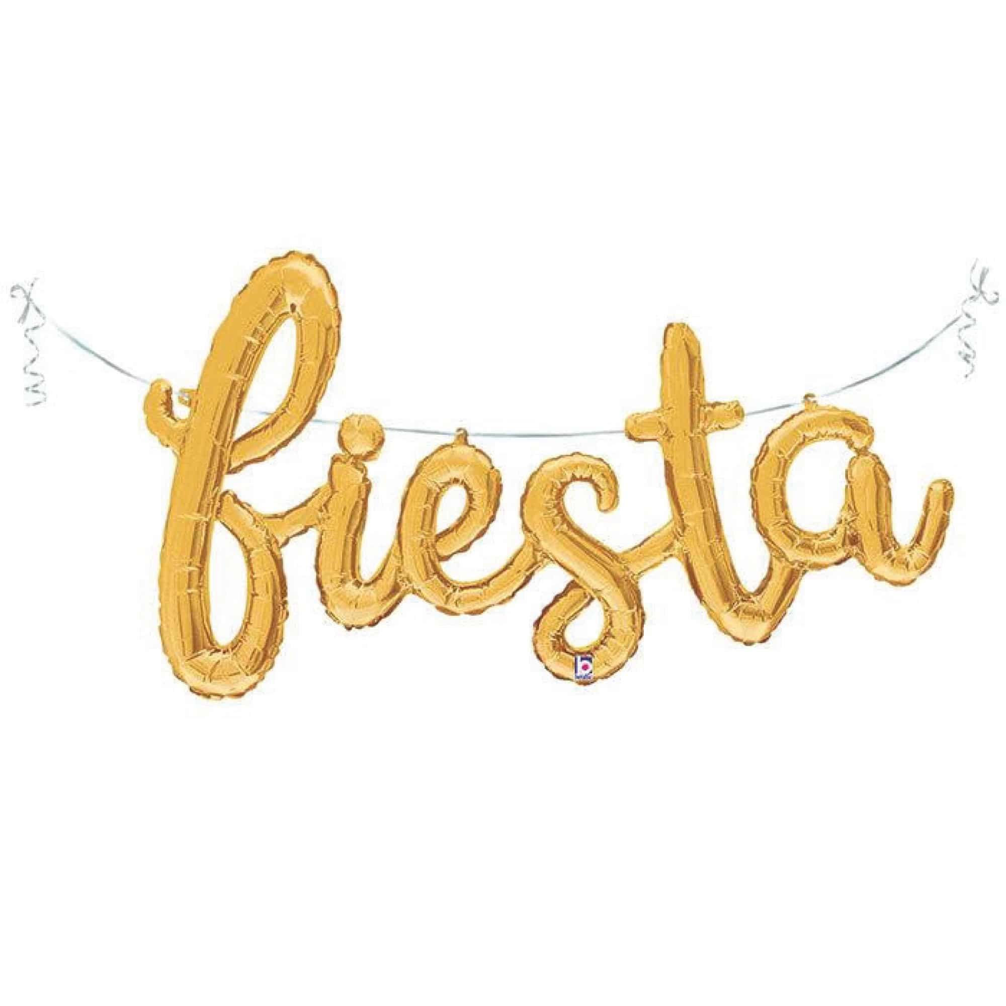 Gold Script Fiesta Balloon | The Party Darling