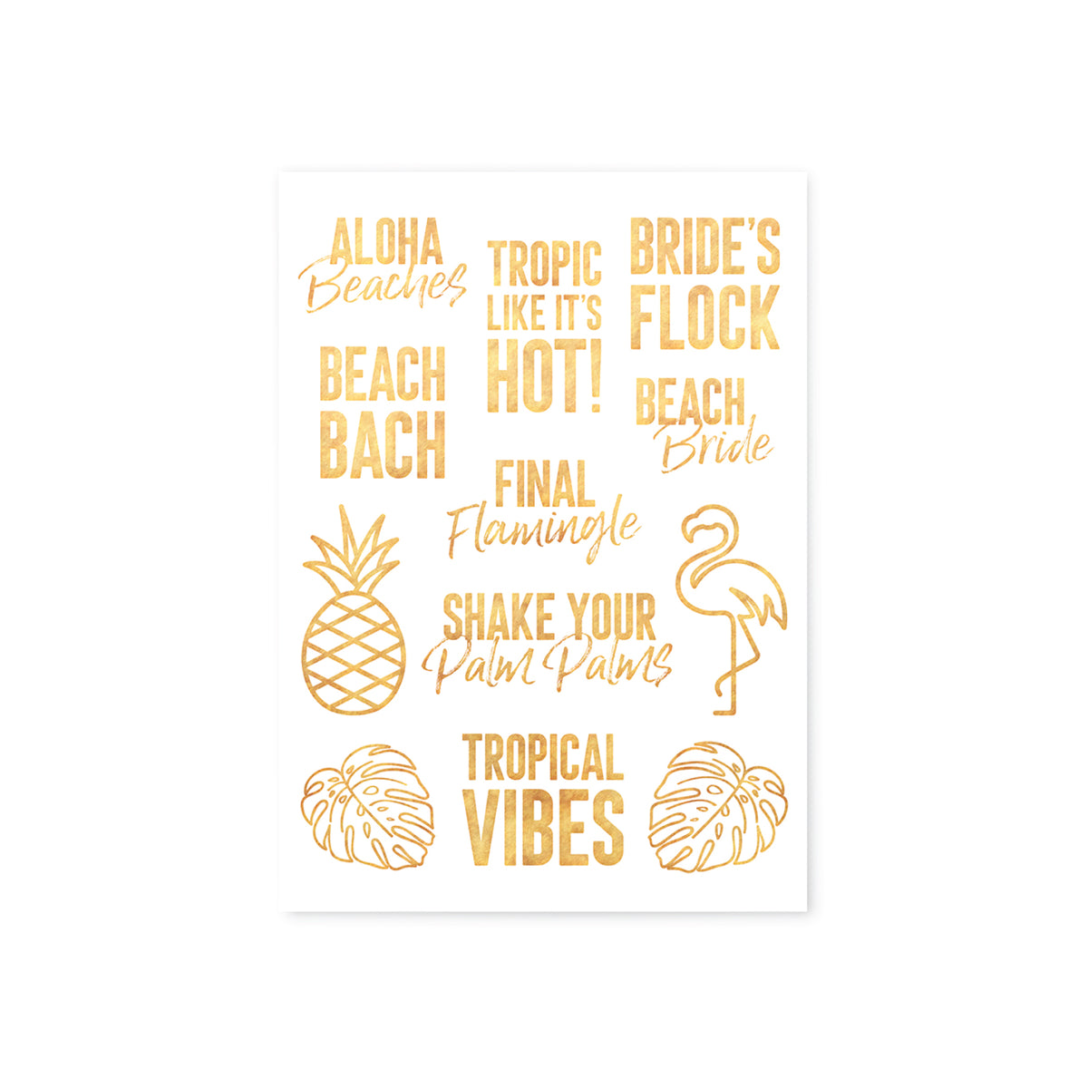 Tropical Bachelorette Temporary Tattoos 10ct | The Party Darling