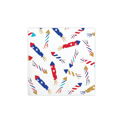 Patriotic Fireworks Dessert Napkins 20ct