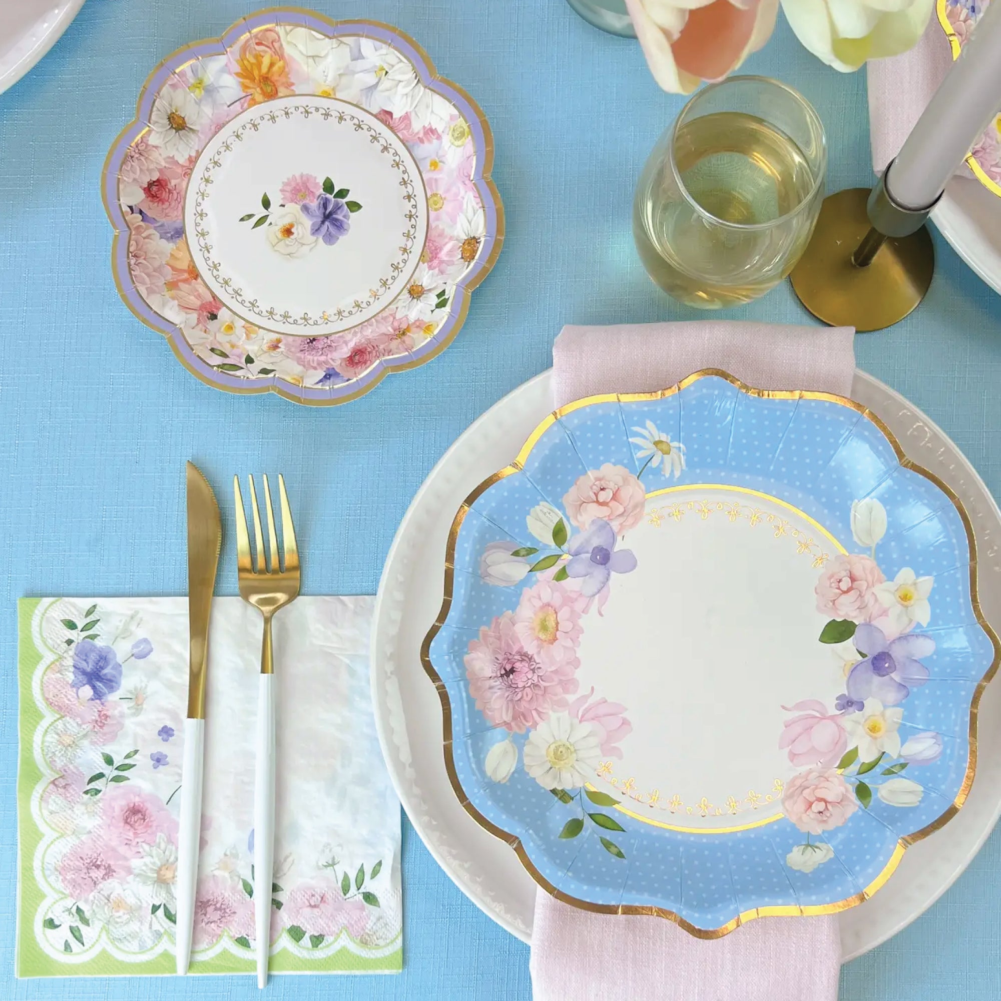 Floral Tea Party Assorted Lunch Plates 16ct | The Party Darling