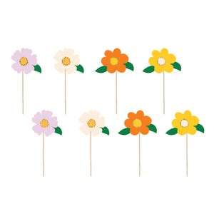 Flower Cupcake Toppers 8ct | The Party Darling