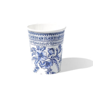 Blue & White French Toile Paper Cups 10ct | The Party Darling