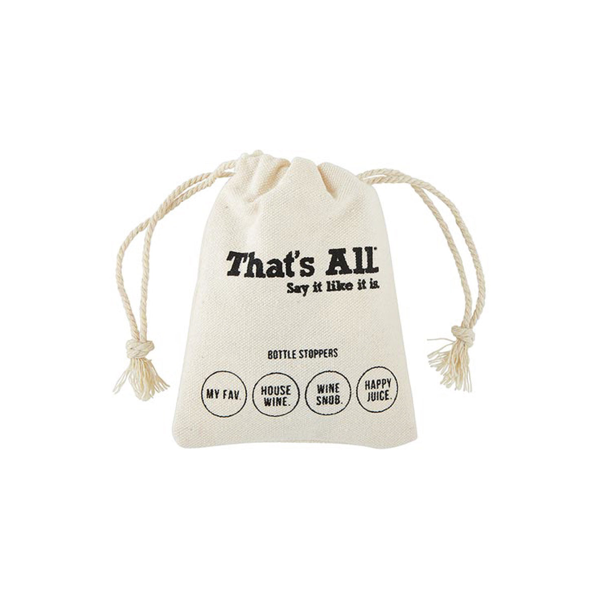 Fun Worded Black Wine Bottle Stoppers 4ct Packaged