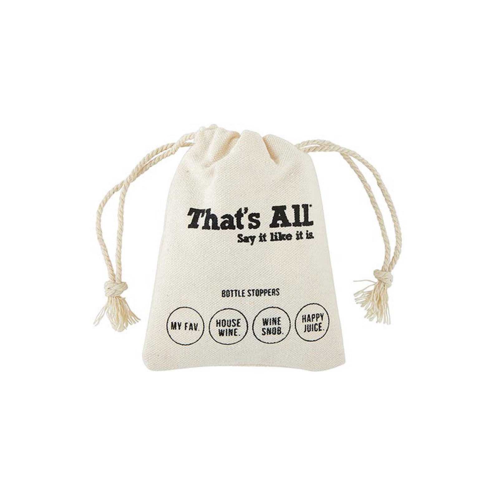 Fun Worded Black Wine Bottle Stoppers 4ct | The Party Darling