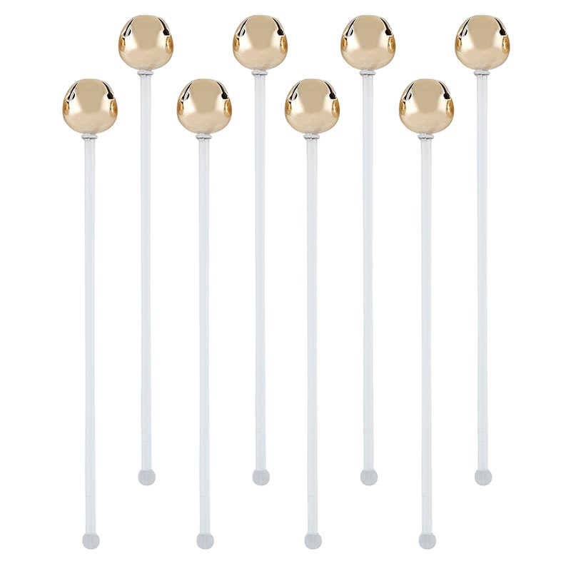 Jingle Bell Drink Stirrers 8ct | The Party Darling