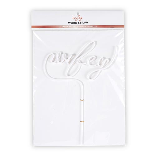 White WIFEY Plastic Word Straw | The Party Darling