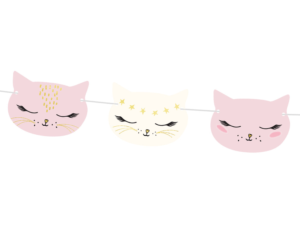 Up close Kitty Cat Party Banner