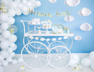 White Happy Clouds Garland 8.75ft - The Party Darling