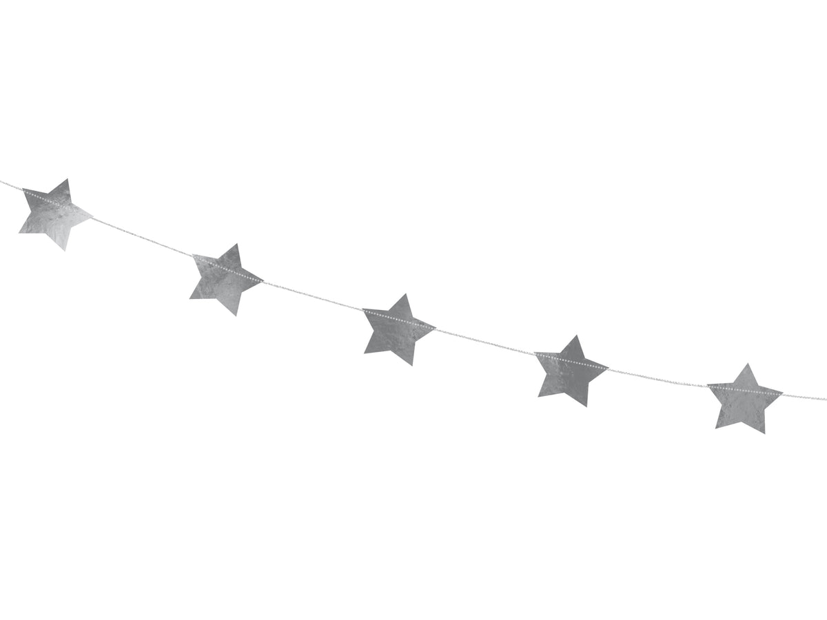 Silver Star Garland 12&#39; - The Party Darling