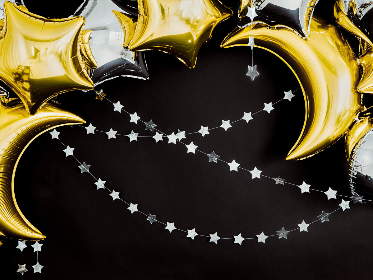 Silver Star Garland 12&#39; - The Party Darling