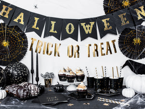 Black and Gold Halloween Party Backdrop