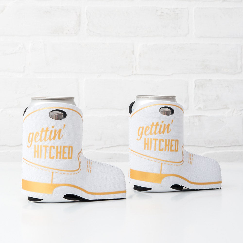 Gettin' Hitched Cowgirl Boot Can Coozie | The Party Darling
