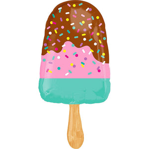 Giant Happy Ice Cream Bar Balloon 35" Backside | The Party Darling