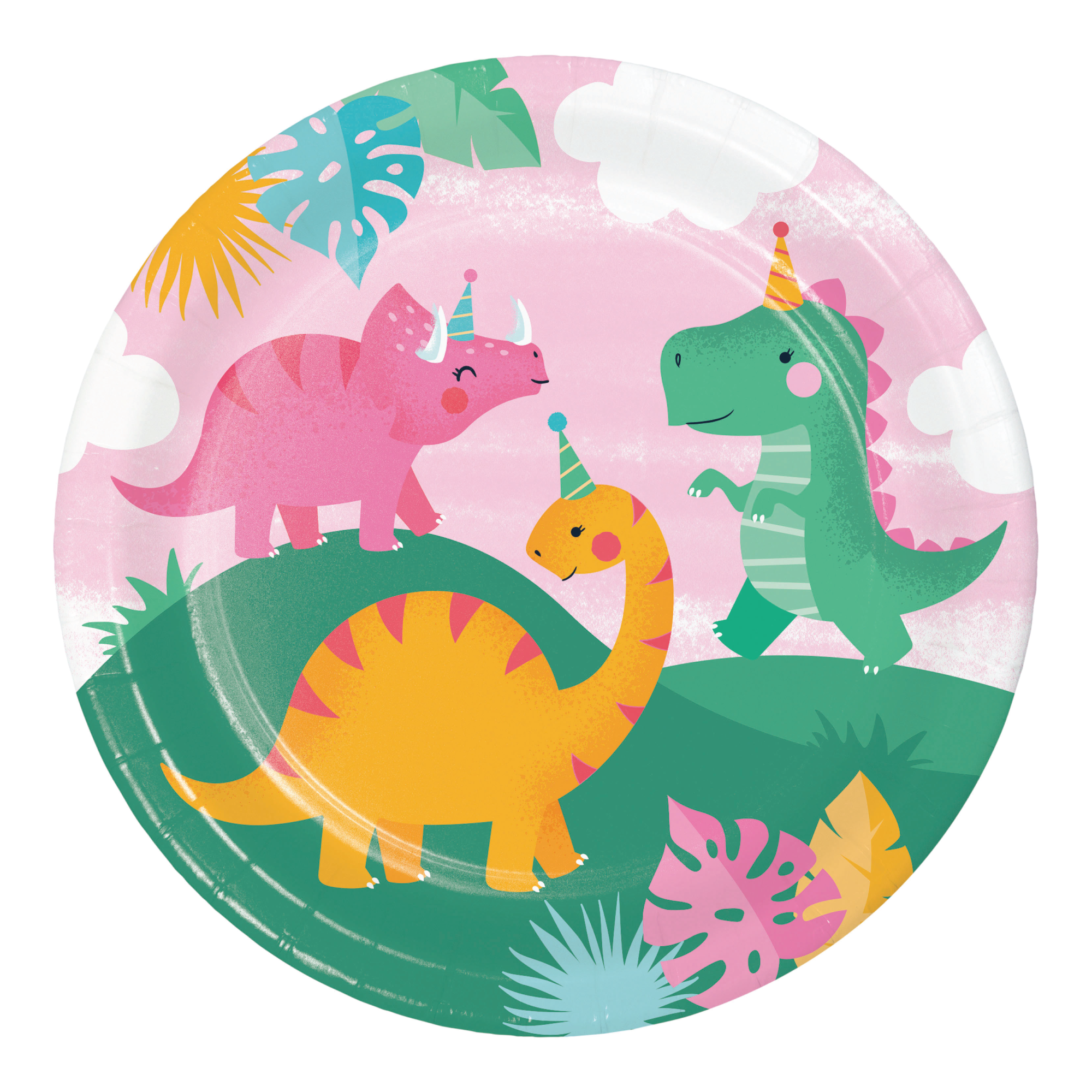 Girl Dinosaur Party Lunch Plates 8ct | The Party Darling